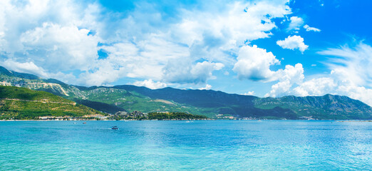 Beautiful summer landscape of the coast of Adriatic Sea, Montenegro