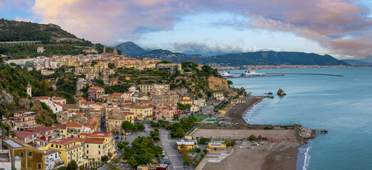 View of Salerno city. Campania regon, Italy.