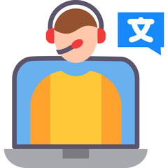 Online Language Teacher Icon