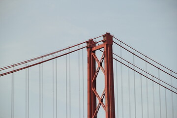 Bridge "Ponte 25 de Abril" in Lisbon 