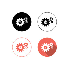 Setting an icon in a trendy flat style, an isolated icon in 4 styles in vector format on a white background.