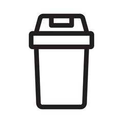 Trash can outline icon. Trash bin vector illustration