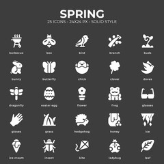 Spring Icon Pack With Black Style