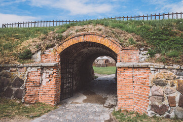 Obraz na płótnie Canvas Arched gates in an ancient fortress
