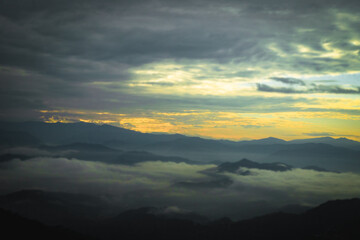 sunrise over the mountains