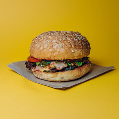 burger meat cheese fast food sandwich lunch meal