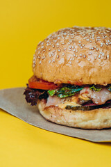 burger meat cheese fast food sandwich lunch meal