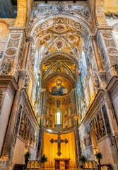 Interior of Cefalu Cathedral, Sicily