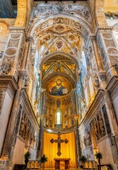 Obraz premium Interior of Cefalu Cathedral, Sicily