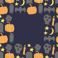 Halloween frame with place for text. Halloween background