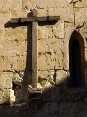 Obraz premium Iglesia parroquial de Santa Maria,fachada principal. Sineu. Comarca de Es Pla. Mallorca. Baleares.España.