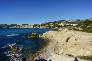 Fototapeta na wymiar Peguera, playa la Romana, Calvia,Mallorca, islas baleares, Spain