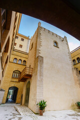 Torre del Palau,siglo XIV, parte del antiguo palacio de los reyes de Mallorca, construido por el rey Jaume II, Manacor,  Mallorca, islas baleares, Spain