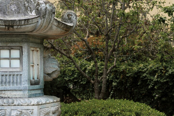 Obraz premium Pagoda statue in a Japanese Zen garden