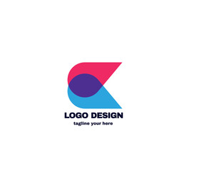 simple and modern logo design . logo for company vector file eps 10 . logo with simple and gradient color template