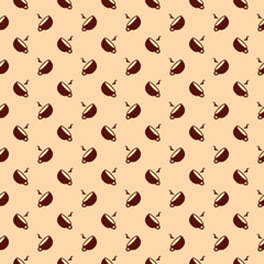 Coffee Cup Seamless Pattern, Coffee Pattern With Brown Color