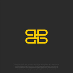 Minimal and luxury Letter BB Logo Design vector, Using Letter B B in one shape