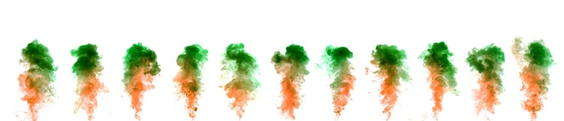 Abstract colorful smoke on black background .