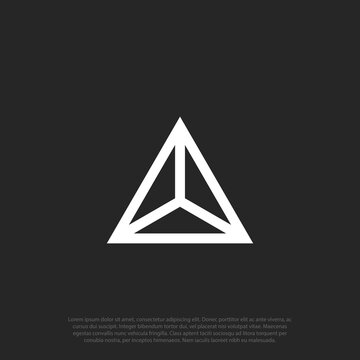 unite triple triangle as one triangle symbol business logo vector