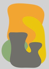 Creative abstraction with lines and shapes. Beautiful abstract background,wallpaper,template. Unusual lines and shapes. Abstraction and minimalism. Fantasy mystical abstract illustration