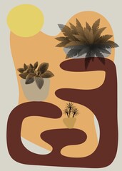 Gentle abstract background with leaves and flowers. A splash of color on the background. Background,template,wallpaper with leaves and flowers. Beautiful background with abstracts and leaves