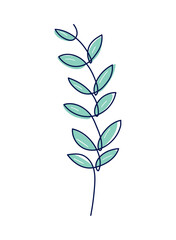 Fototapeta premium plant one line