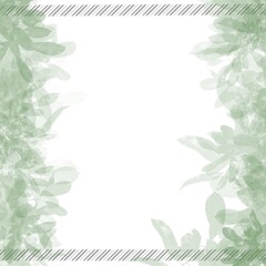 Creative frame in the background. Background with transparent frame. Beautiful abstract background. Beautiful background with green frame. Frame with leaves and flowers. Beautiful frame with plants.