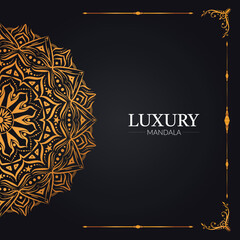 Floral mandala design background in gradient color