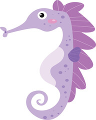 cute seahorse. adorable marine animal illustrations, good and suitable for cartoons, vectors, symbols, graphic designs, icons