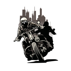 bike rider illustration vector image