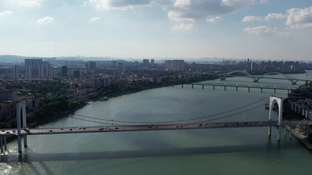 Aerial photography of Liuzhou city appearance, China