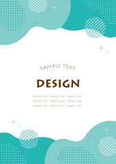 抽象的　フレーム  ミント　グリーンカラー　素材 © suorun