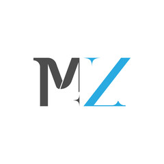 Initial MZ logo designed with Letter M and Z in vector Design.