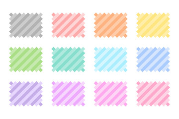 ギザギザのフレーム背景素材　イラストセット