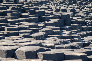 Detailed of Giant's Causeway UNESCO World Heritage Site, this an area of about 40,000 interlocking...