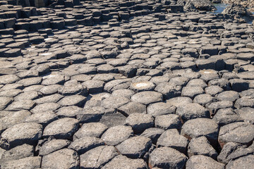 Detailed of Giant's Causeway UNESCO World Heritage Site, this an area of about 40,000 interlocking...