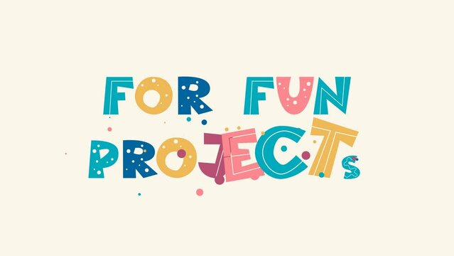 Children's animated alphabet with confetti