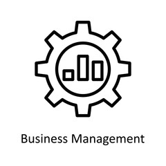Business Management vector Outline Icon Design illustration on White background. EPS 10 File