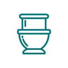 Toilet seat icon vector illustration on white background.