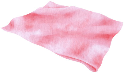 pink Beach towel picnic blanket in watercolor for summer