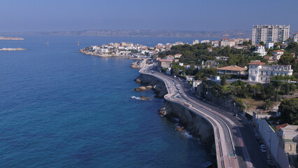 Naklejka na ściany i meble Marseille - Corniche Kennedy - Provence Alpes Côte d'Azur - France