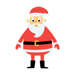 Cute cartoon Santa Claus character. Template for Christmas and New Year design.