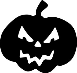 halloween pumpkin shadow devil illustration
