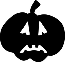 halloween pumpkin shadow devil illustration