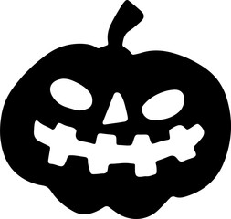 halloween pumpkin shadow devil illustration