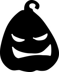 halloween pumpkin shadow devil illustration