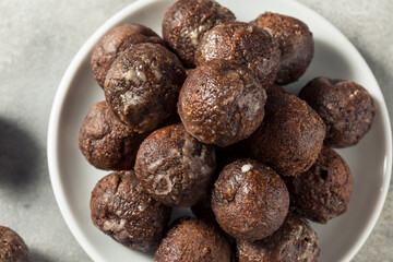 Homemade Glazed Chocolate Donut Holes