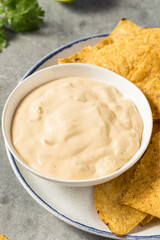 Homemade Creamy White Queso Dip