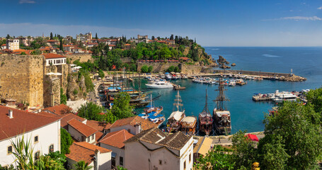 Fototapeta premium The ancient port of the old city of Antalya