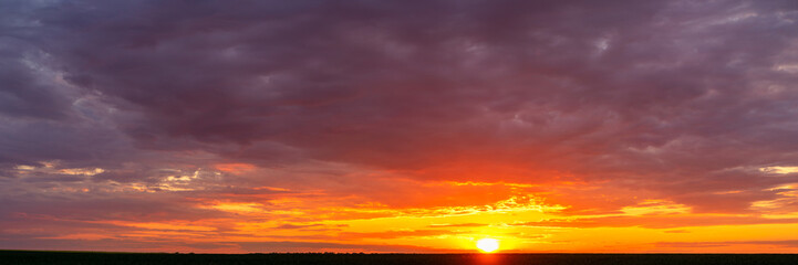 Beautiful sky background Sunset or Sunrise sky with light clouds